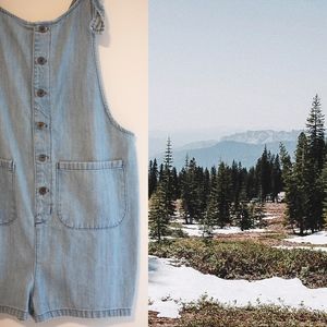 Denim Button Romper